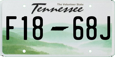 TN license plate F1868J