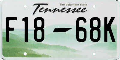 TN license plate F1868K