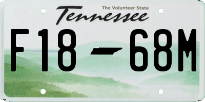 TN license plate F1868M