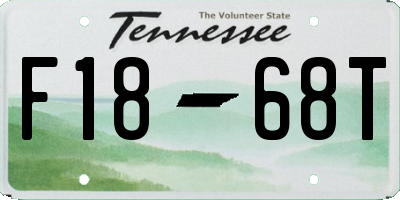 TN license plate F1868T