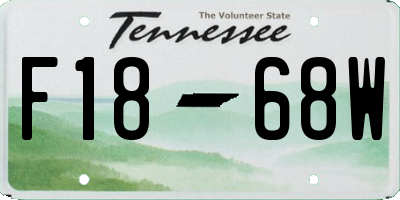 TN license plate F1868W