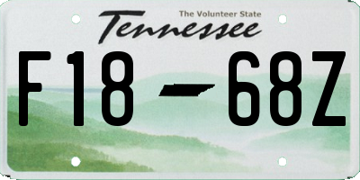 TN license plate F1868Z