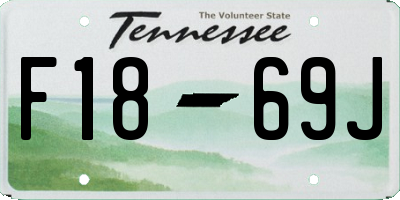 TN license plate F1869J