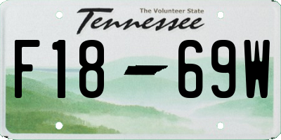 TN license plate F1869W