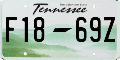 TN license plate F1869Z