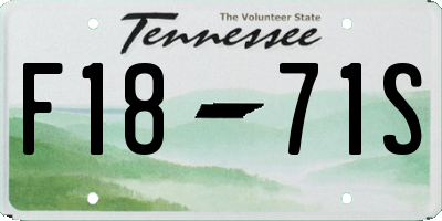 TN license plate F1871S