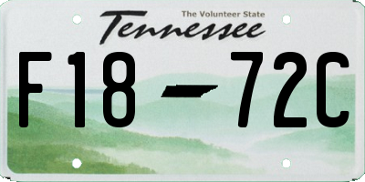 TN license plate F1872C