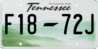 TN license plate F1872J