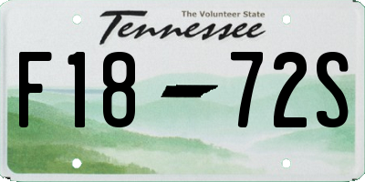 TN license plate F1872S