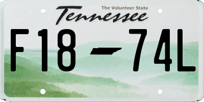 TN license plate F1874L