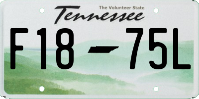 TN license plate F1875L