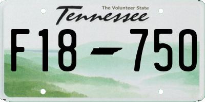 TN license plate F1875O