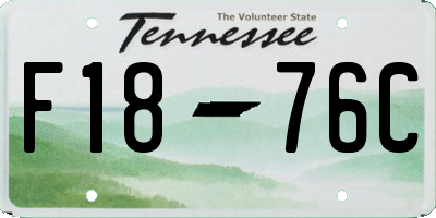 TN license plate F1876C