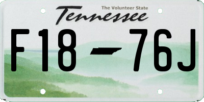 TN license plate F1876J