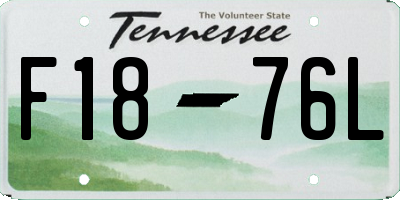 TN license plate F1876L
