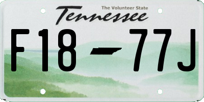 TN license plate F1877J