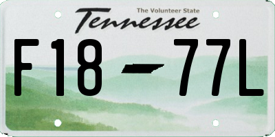 TN license plate F1877L