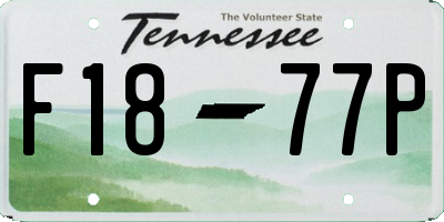 TN license plate F1877P