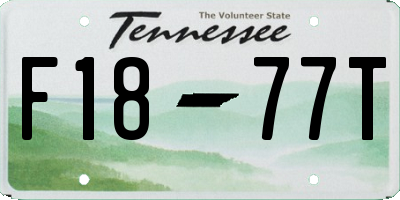 TN license plate F1877T