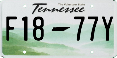 TN license plate F1877Y