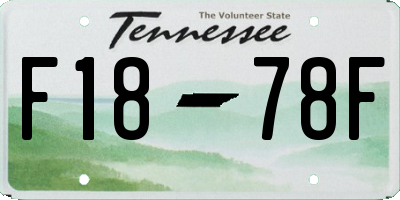 TN license plate F1878F