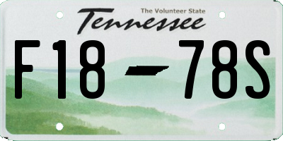 TN license plate F1878S