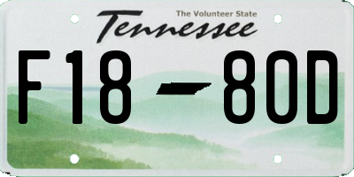 TN license plate F1880D