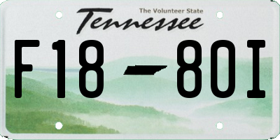 TN license plate F1880I
