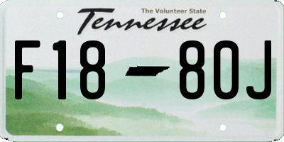 TN license plate F1880J