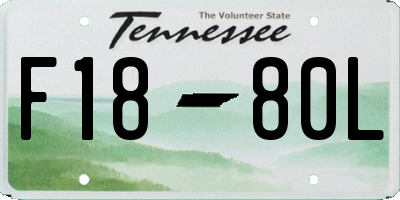 TN license plate F1880L