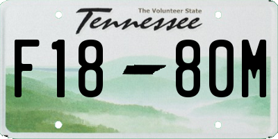 TN license plate F1880M