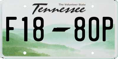TN license plate F1880P