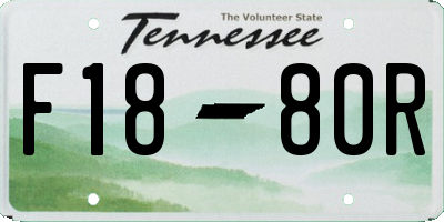 TN license plate F1880R