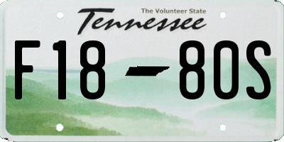 TN license plate F1880S