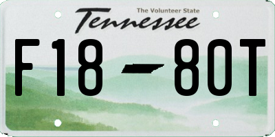 TN license plate F1880T