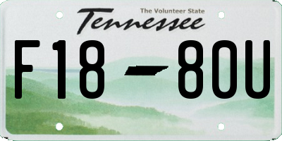 TN license plate F1880U