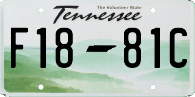 TN license plate F1881C