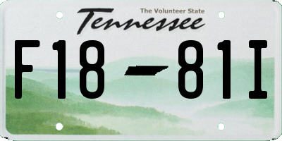 TN license plate F1881I