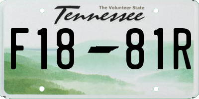 TN license plate F1881R