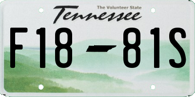 TN license plate F1881S