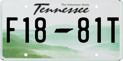TN license plate F1881T