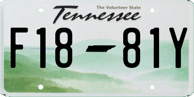 TN license plate F1881Y