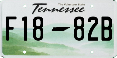 TN license plate F1882B