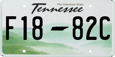 TN license plate F1882C
