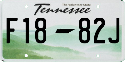 TN license plate F1882J