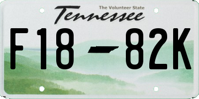 TN license plate F1882K