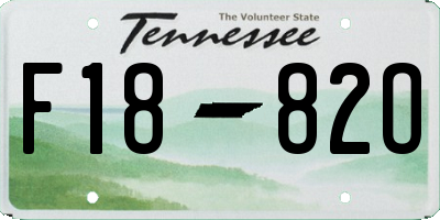 TN license plate F1882O