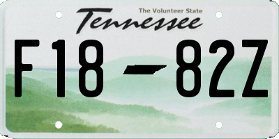 TN license plate F1882Z
