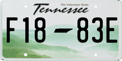 TN license plate F1883E