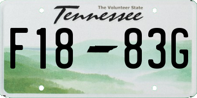 TN license plate F1883G